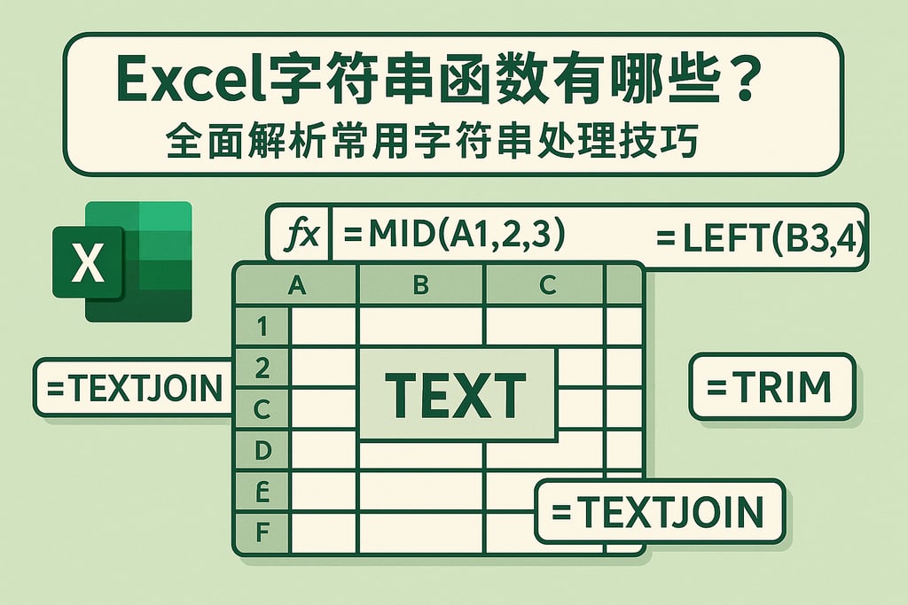 Excel字符串函数有哪些？全面解析常用字符串处理技巧