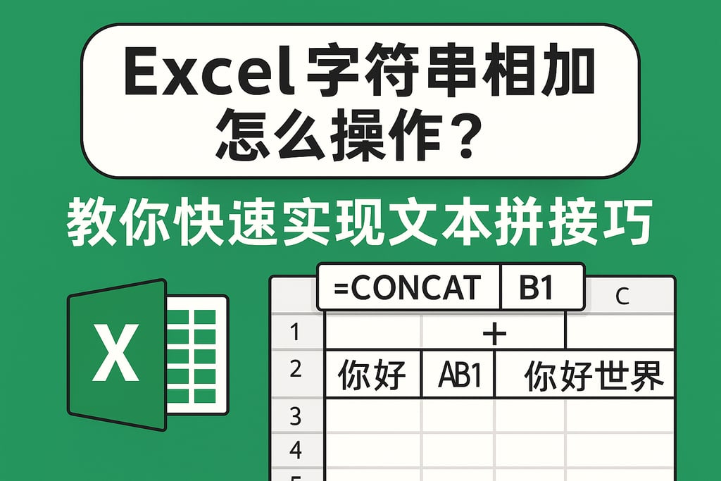 Excel字符串相加怎么操作？教你快速实现文本拼接技巧