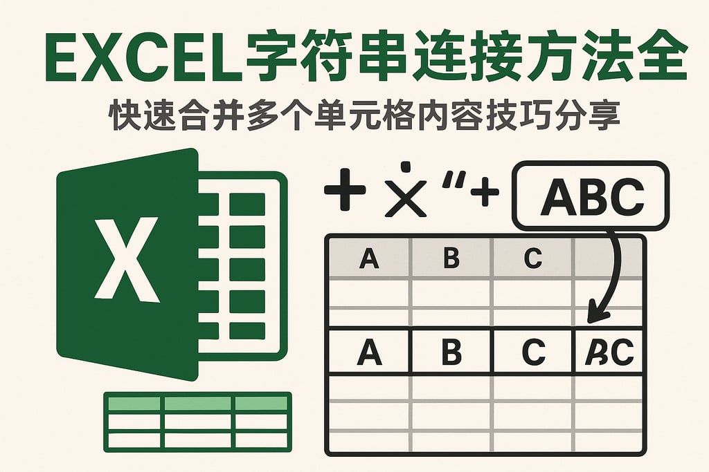 Excel字符串连接方法大全：快速合并多个单元格内容技巧分享