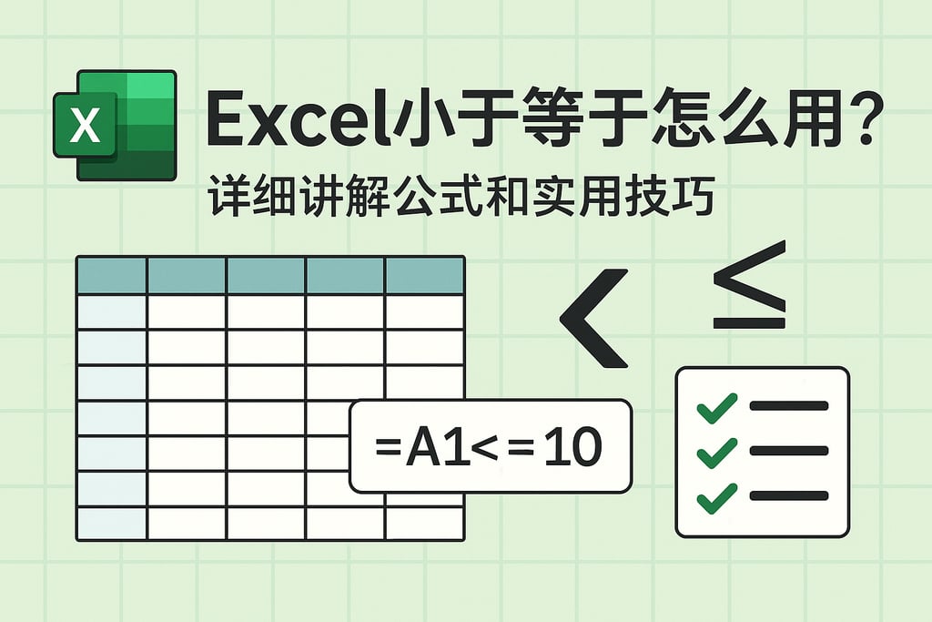 Excel小于等于怎么用？详细讲解公式和实用技巧