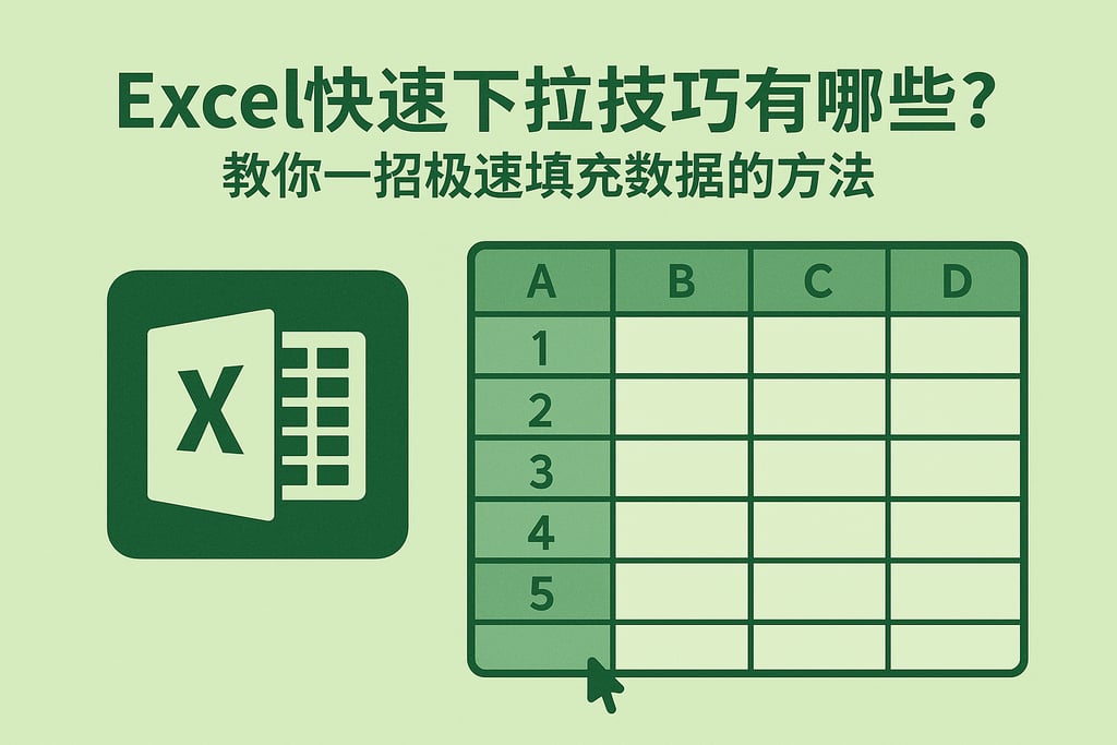 Excel快速下拉技巧有哪些？教你一招极速填充数据的方法