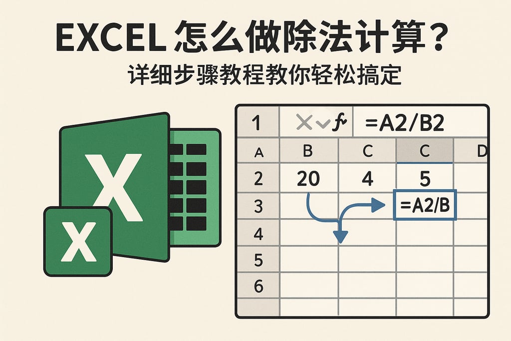 Excel怎么做除法计算？详细步骤教程教你轻松搞定