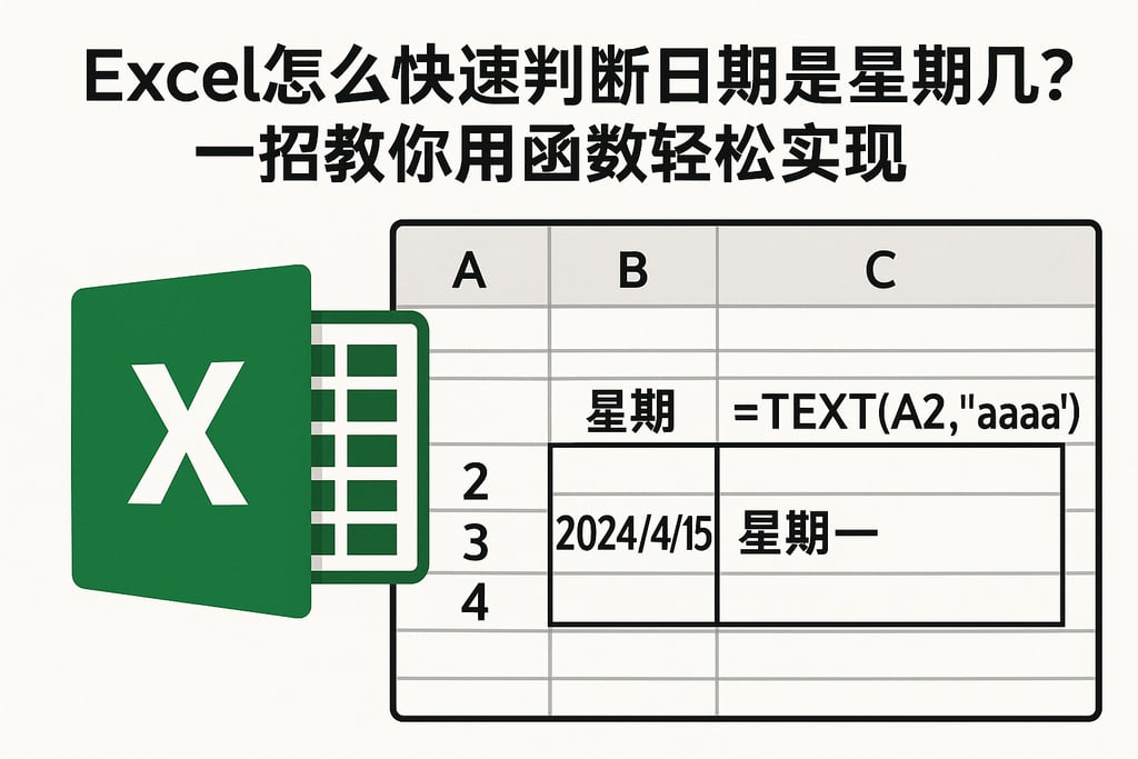 Excel怎么快速判断日期是星期几？一招教你用函数轻松实现