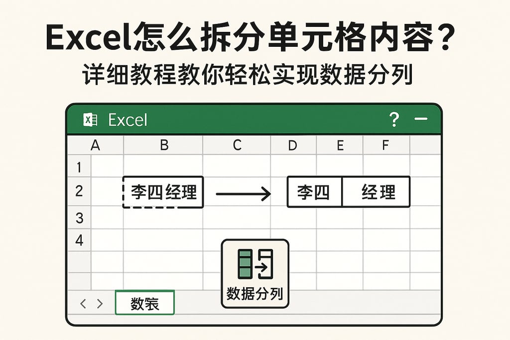 Excel怎么拆分单元格内容？详细教程教你轻松实现数据分列