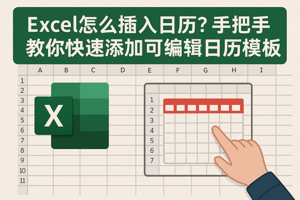 Excel怎么插入日历？手把手教你快速添加可编辑日历模板