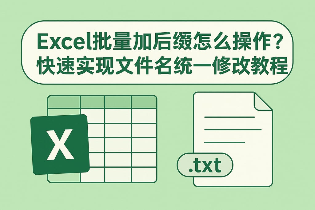 Excel批量加后缀怎么操作？快速实现文件名统一修改教程