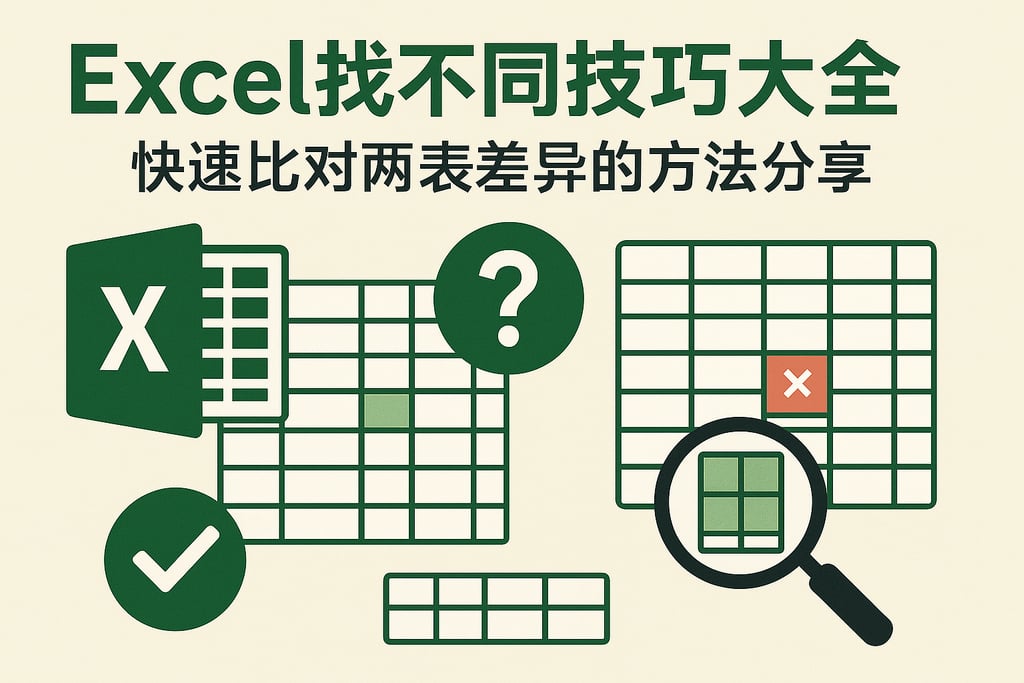 Excel找不同技巧大全：快速比对两表差异的方法分享