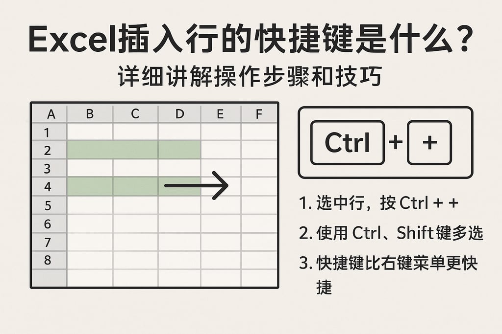 Excel插入行的快捷键是什么？详细讲解操作步骤和技巧