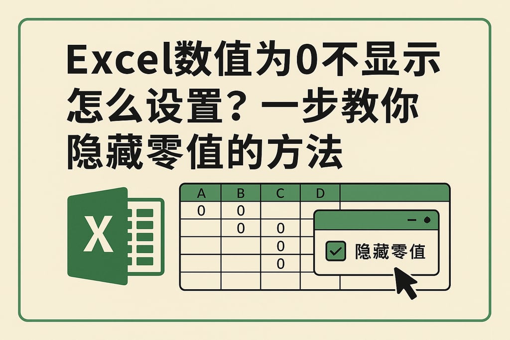 Excel数值为0不显示怎么设置？一步教你隐藏零值的方法
