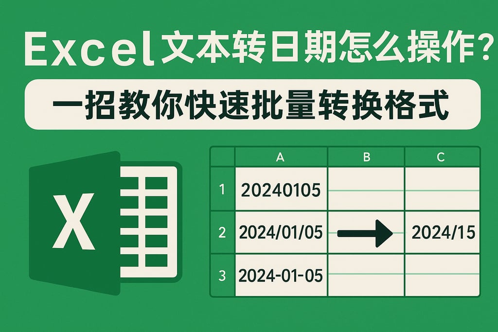 Excel文本转日期怎么操作？一招教你快速批量转换格式