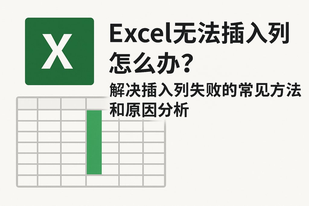 Excel无法插入列怎么办？解决插入列失败的常见方法和原因分析