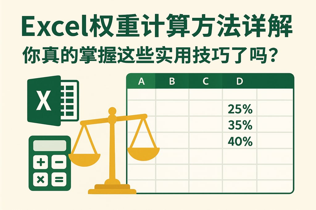Excel权重计算方法详解，你真的掌握这些实用技巧了吗？