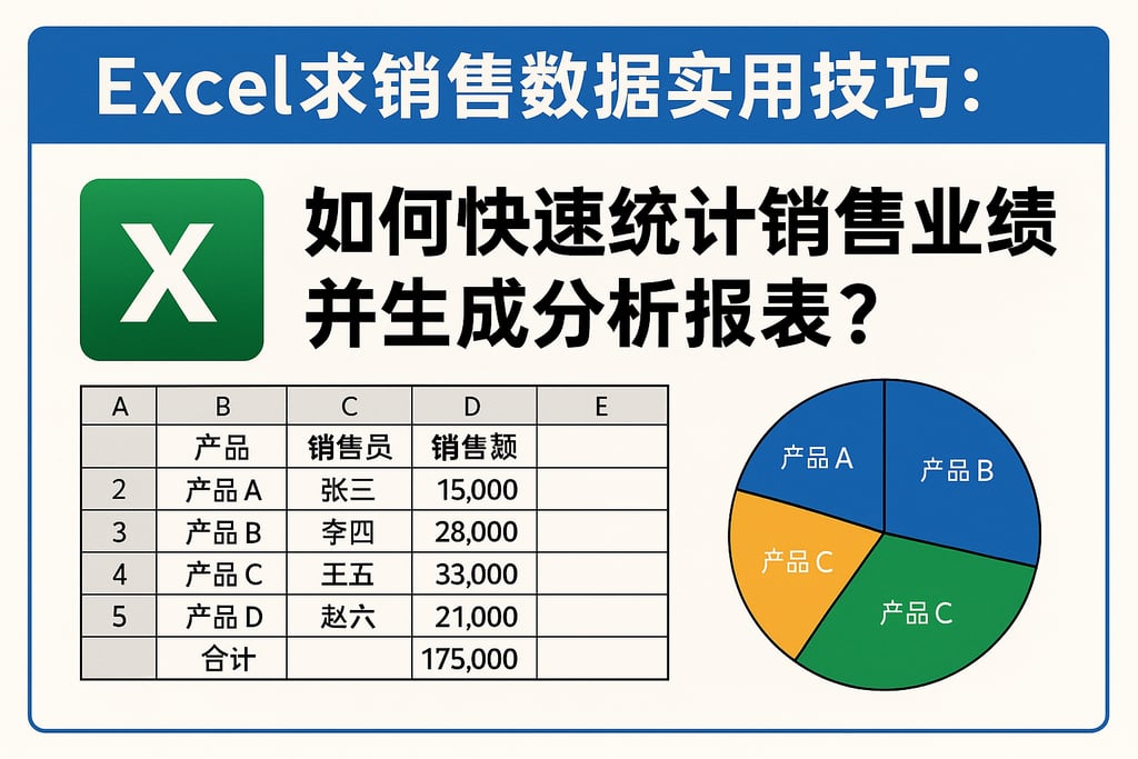 Excel求销售数据实用技巧：如何快速统计销售业绩并生成分析报表？