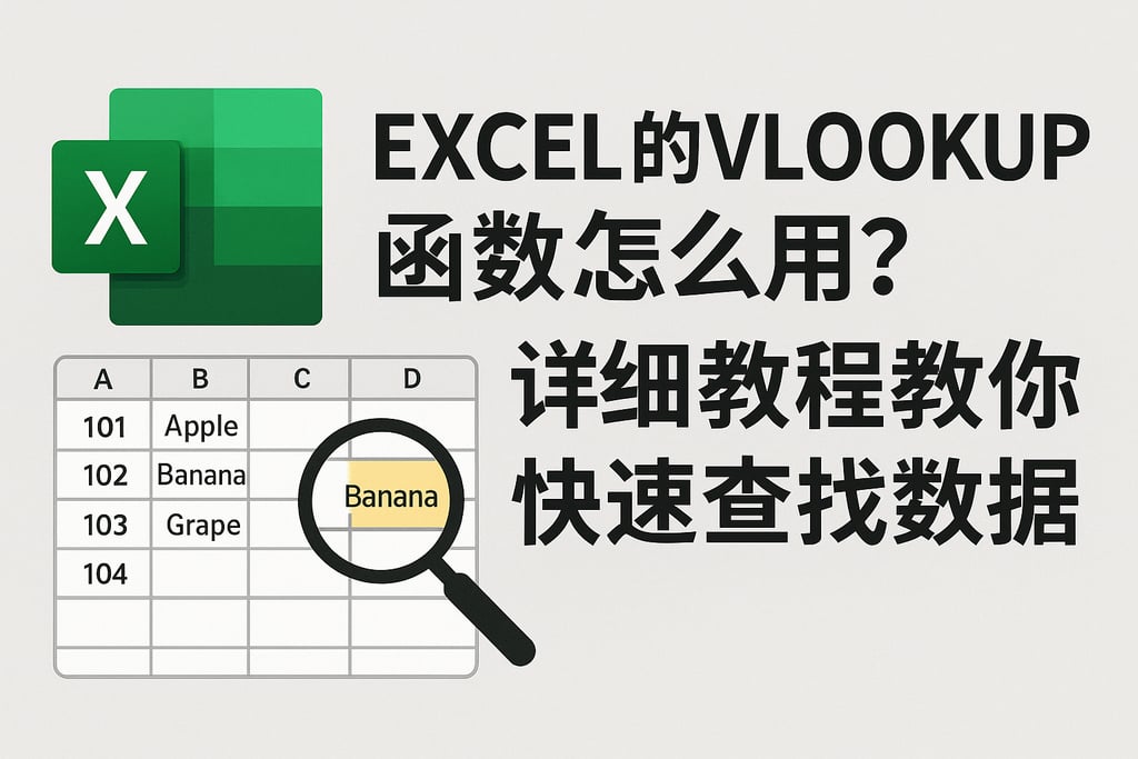 Excel的VLOOKUP函数怎么用？详细教程教你快速查找数据