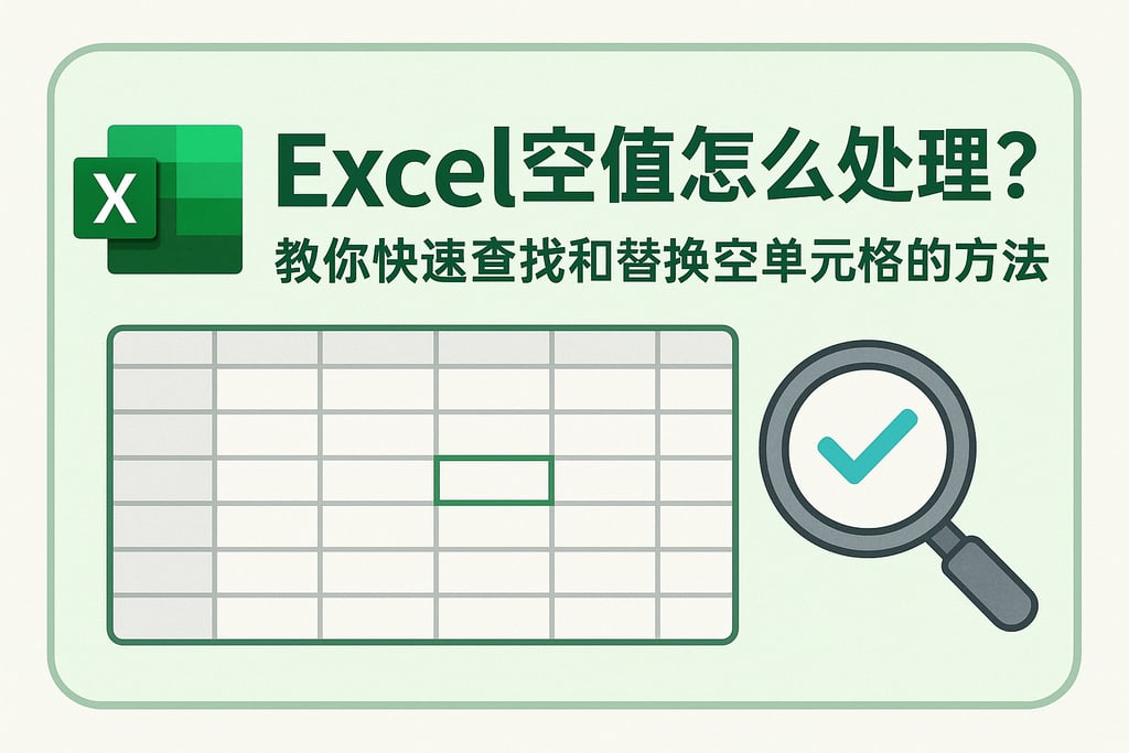 Excel空值怎么处理？教你快速查找和替换空单元格的方法
