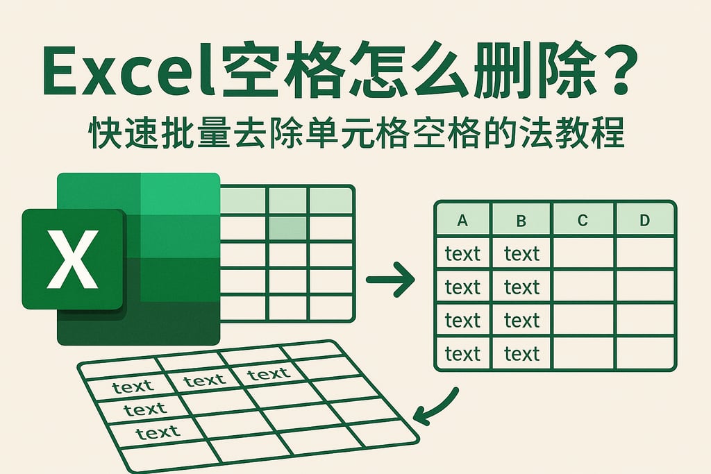 Excel空格怎么删除？快速批量去除单元格空格的方法教程