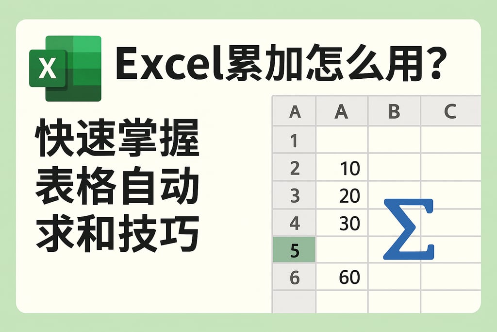 Excel累加怎么用？快速掌握表格自动求和技巧