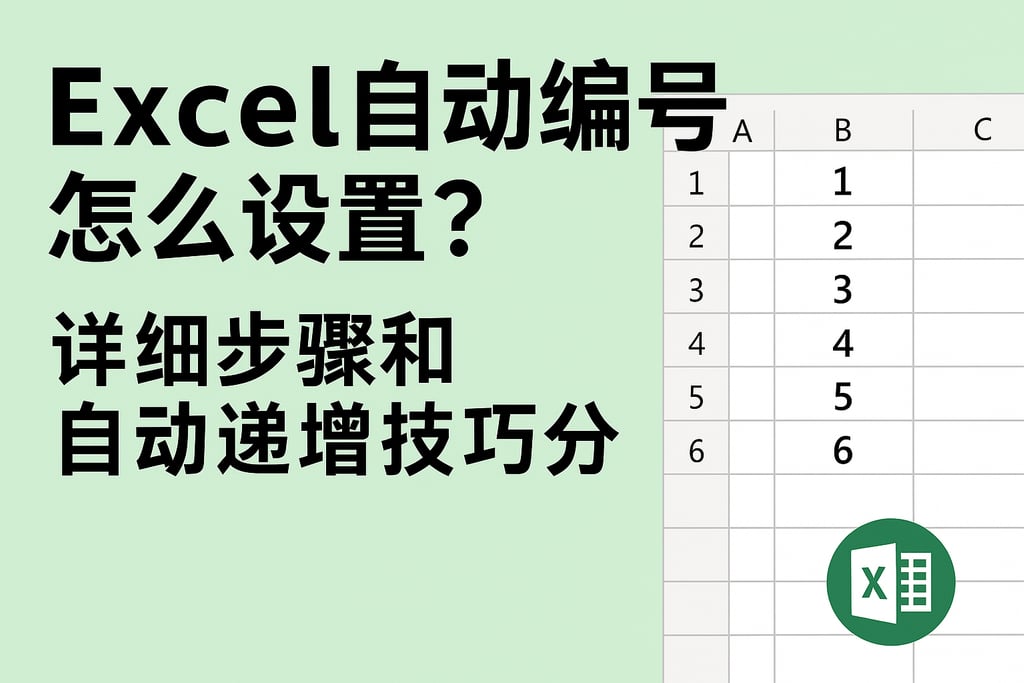 Excel自动编号怎么设置？详细步骤和自动递增技巧分享