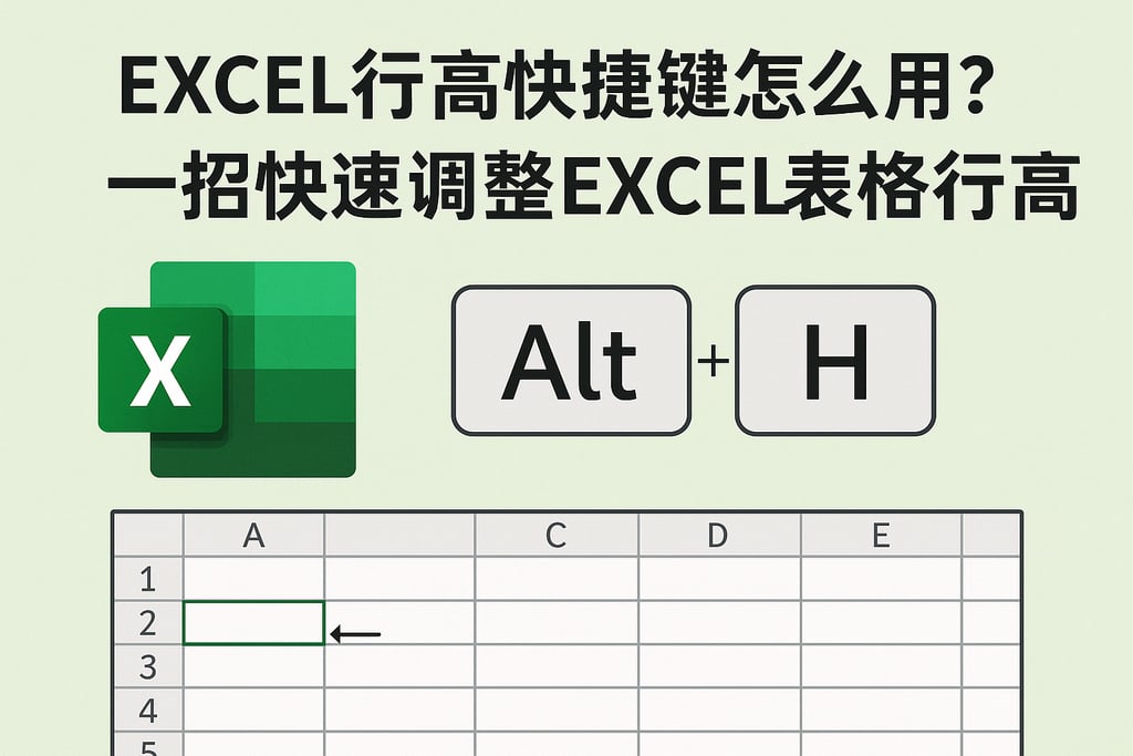 Excel行高快捷键怎么用？一招快速调整Excel表格行高