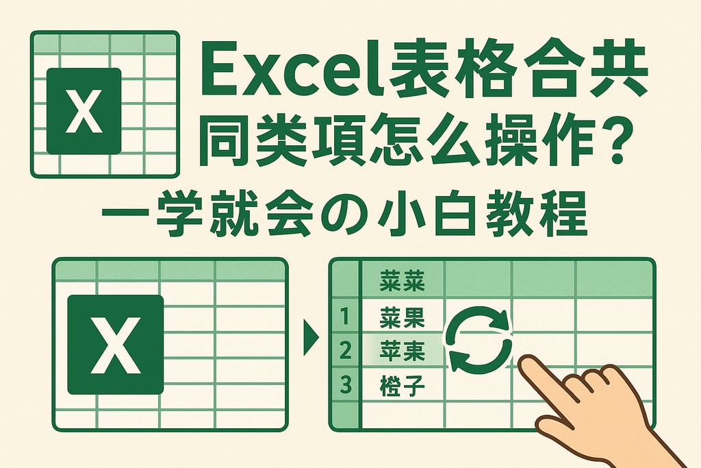 Excel表格合并同类项怎么操作？一学就会的小白教程