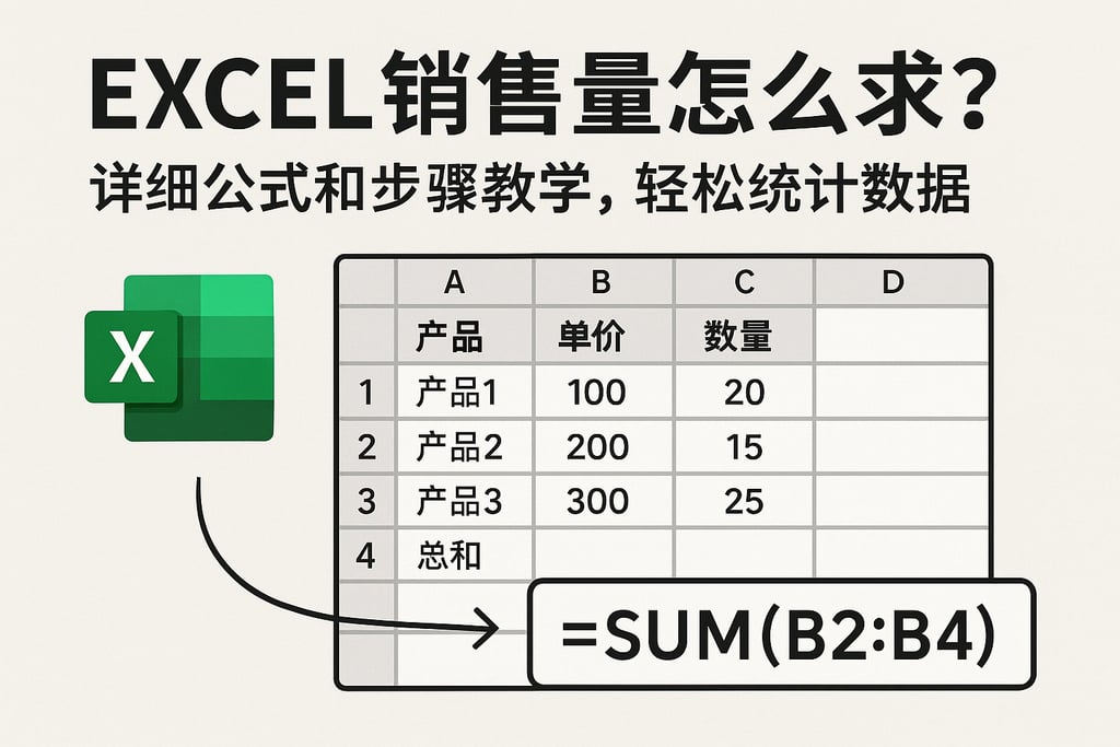 Excel销售量怎么求？详细公式和步骤教学，轻松统计数据