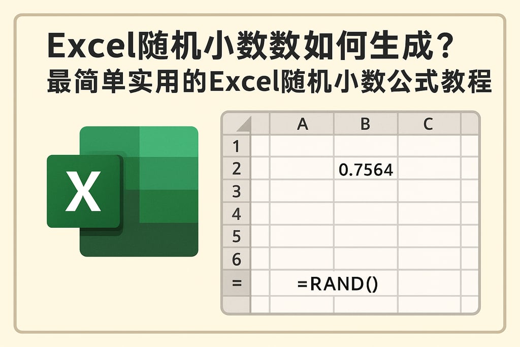 Excel随机小数如何生成？最简单实用的excel随机小数公式教程