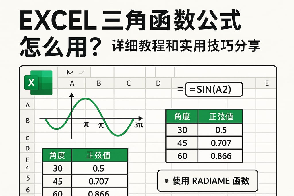excel三角函数公式怎么用？详细教程和实用技巧分享