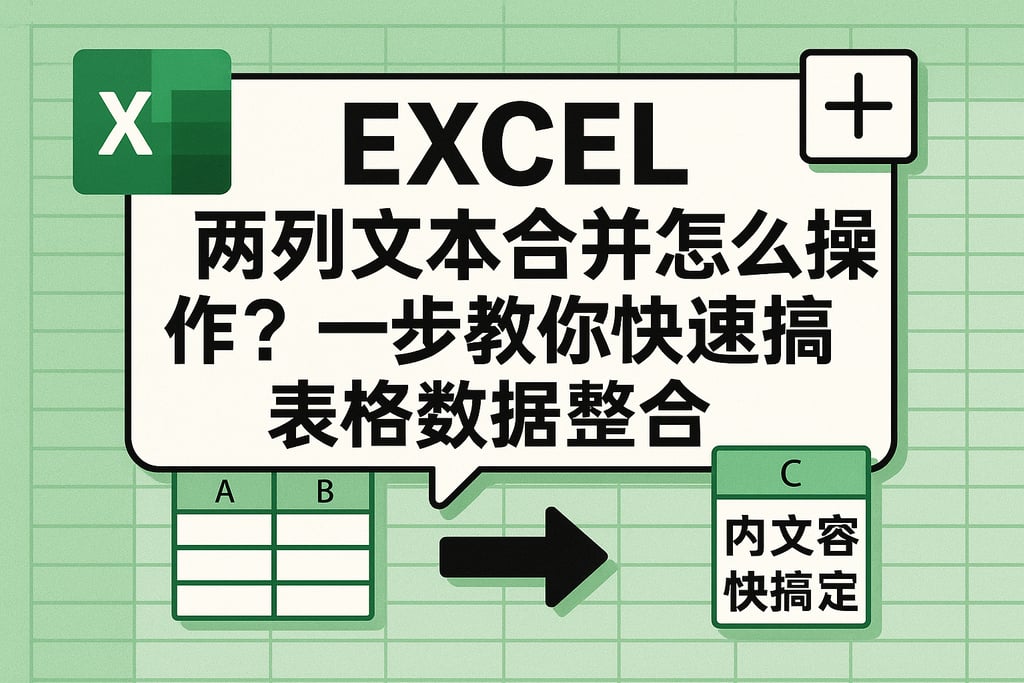 excel两列文本合并怎么操作？一步教你快速搞定表格数据整合