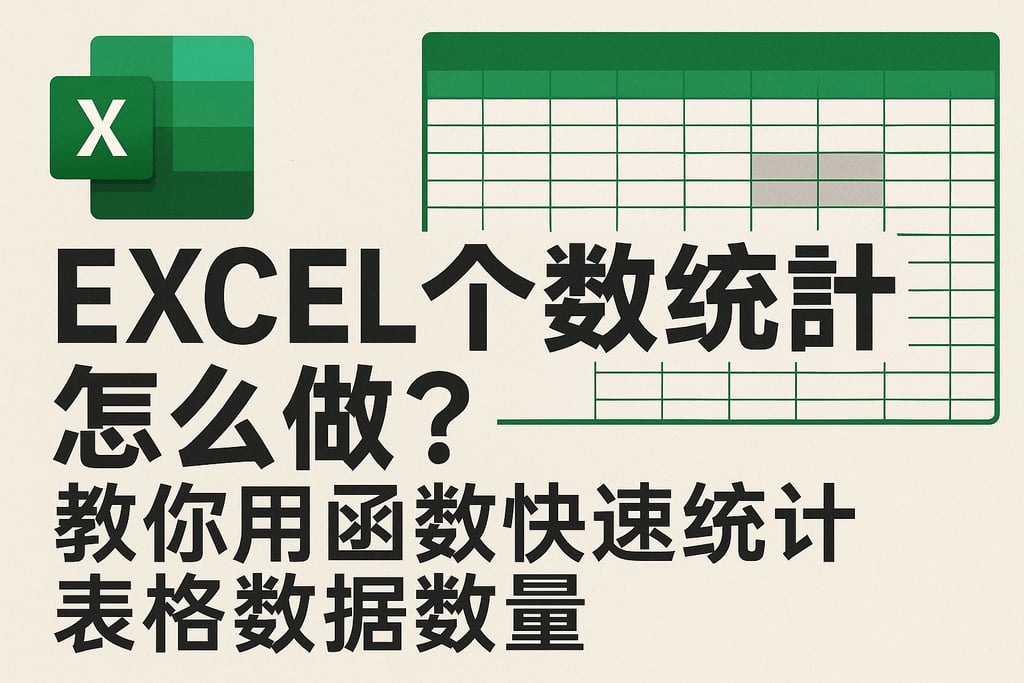 excel个数统计怎么做？教你用函数快速统计表格数据数量