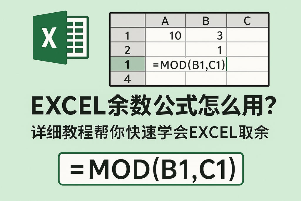 excel余数公式怎么用？详细教程帮你快速学会excel取余操作