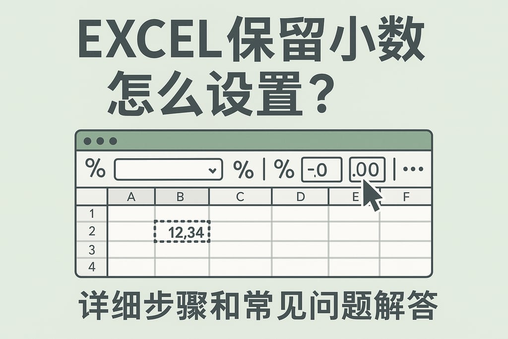 excel保留小数怎么设置？详细步骤和常见问题解答