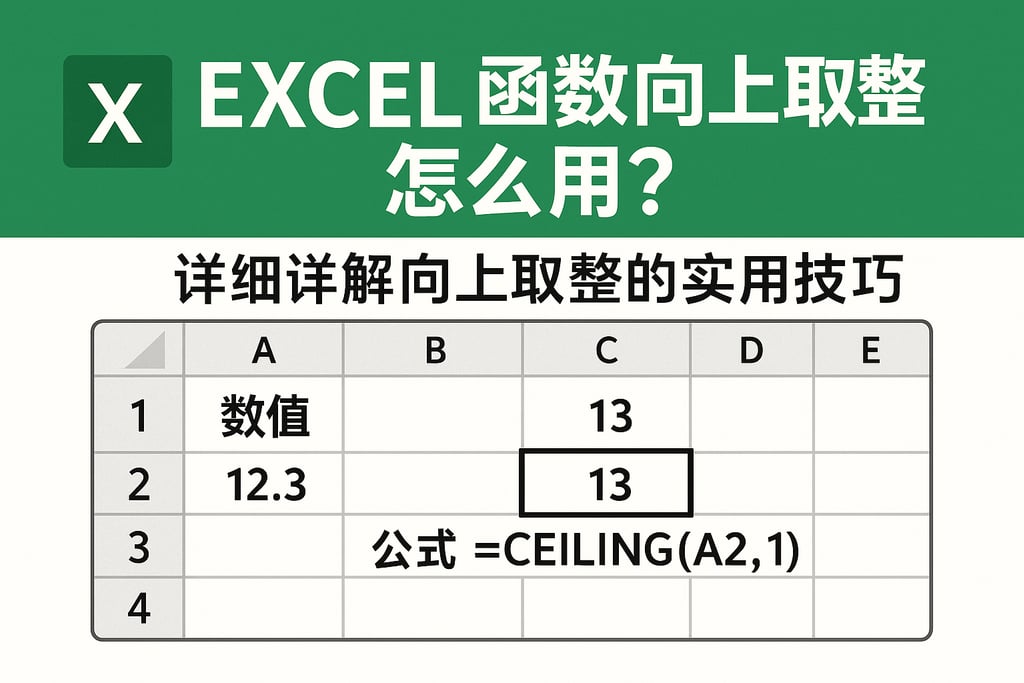 excel函数向上取整怎么用？详细讲解向上取整的实用技巧