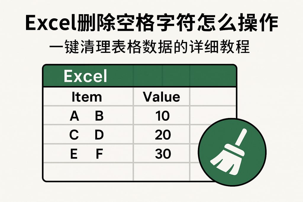 excel删除空格字符怎么操作？一键清理表格数据的详细教程