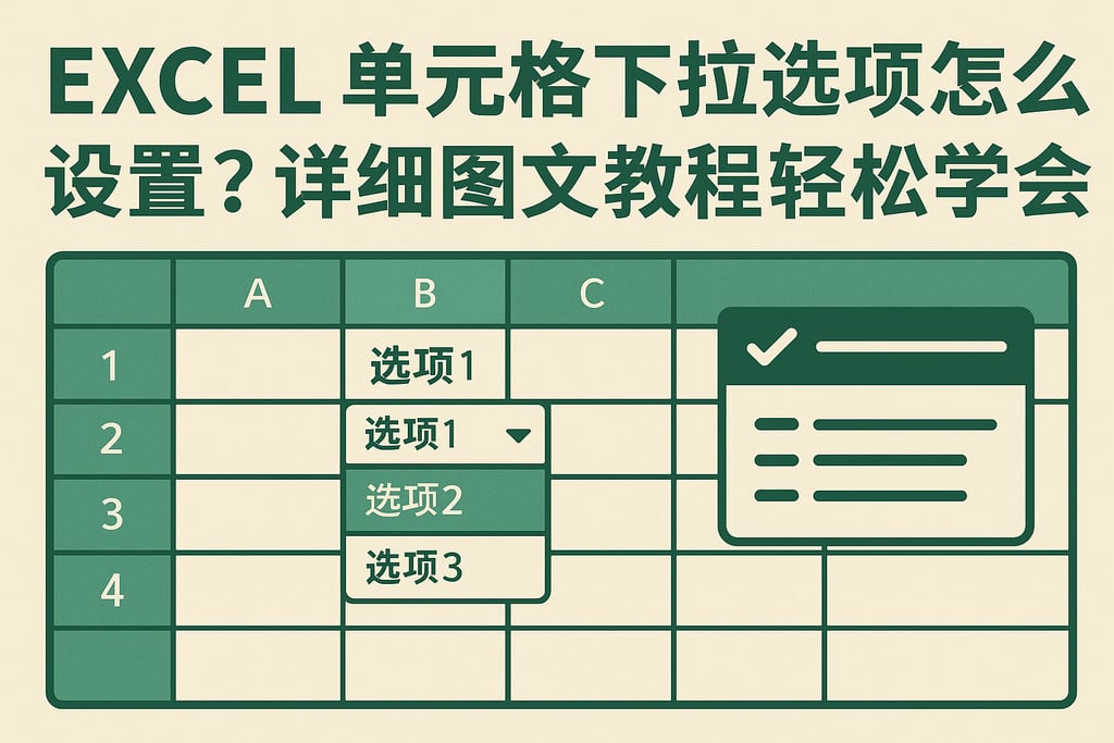 excel单元格下拉选项怎么设置？详细图文教程轻松学会