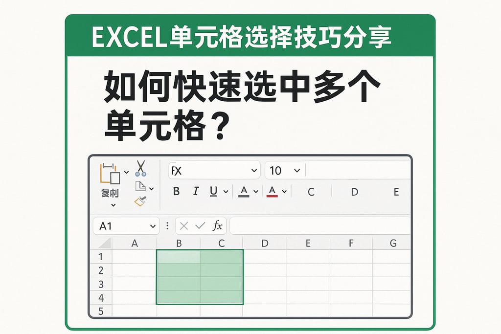 excel单元格选择技巧分享：如何快速选中多个单元格？