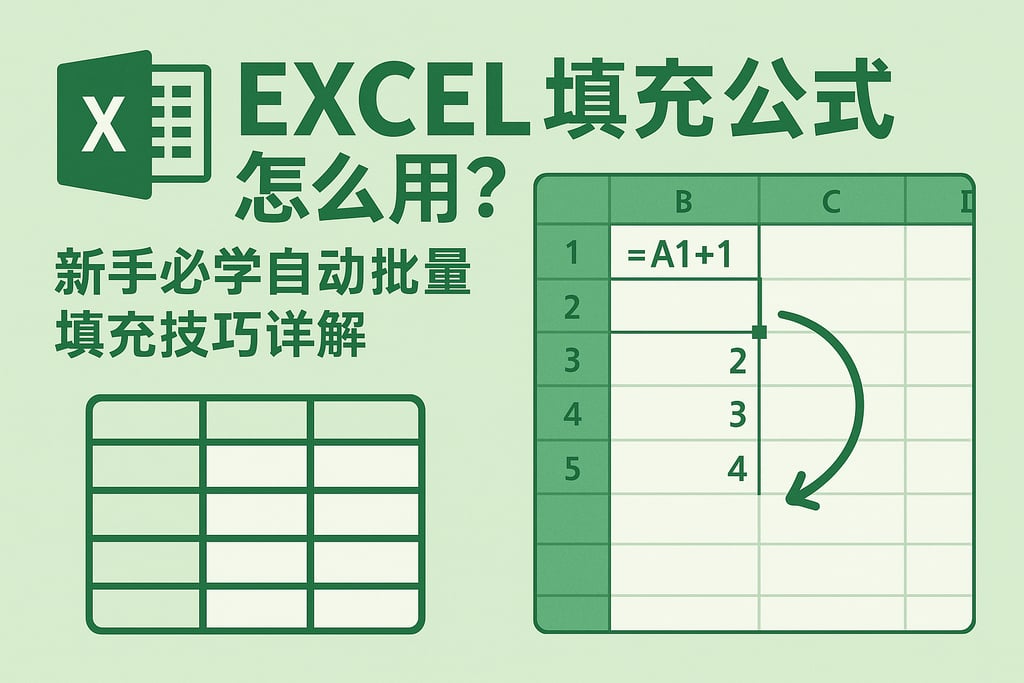 excel填充公式怎么用？新手必学自动批量填充技巧详解