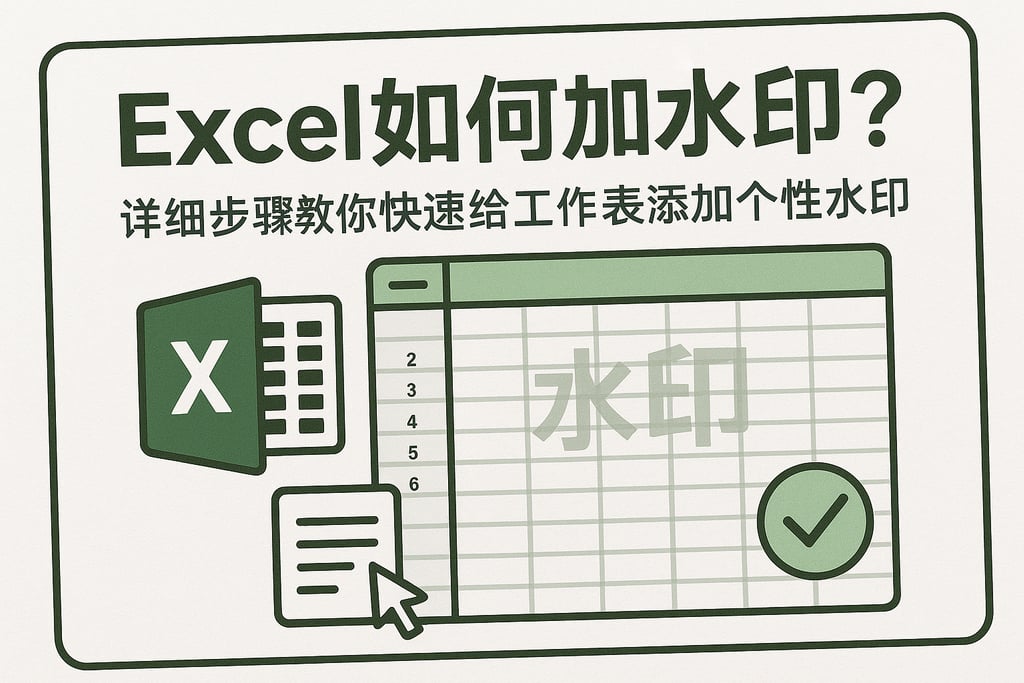 excel如何加水印？详细步骤教你快速给工作表添加个性水印