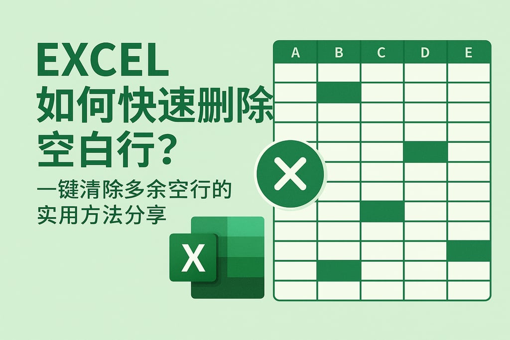 excel如何快速删除空白行？一键清除多余空行的实用方法分享