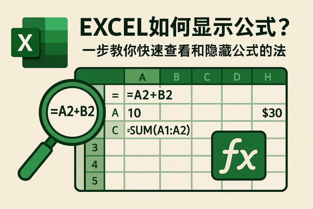 excel如何显示公式？一步教你快速查看和隐藏公式的方法