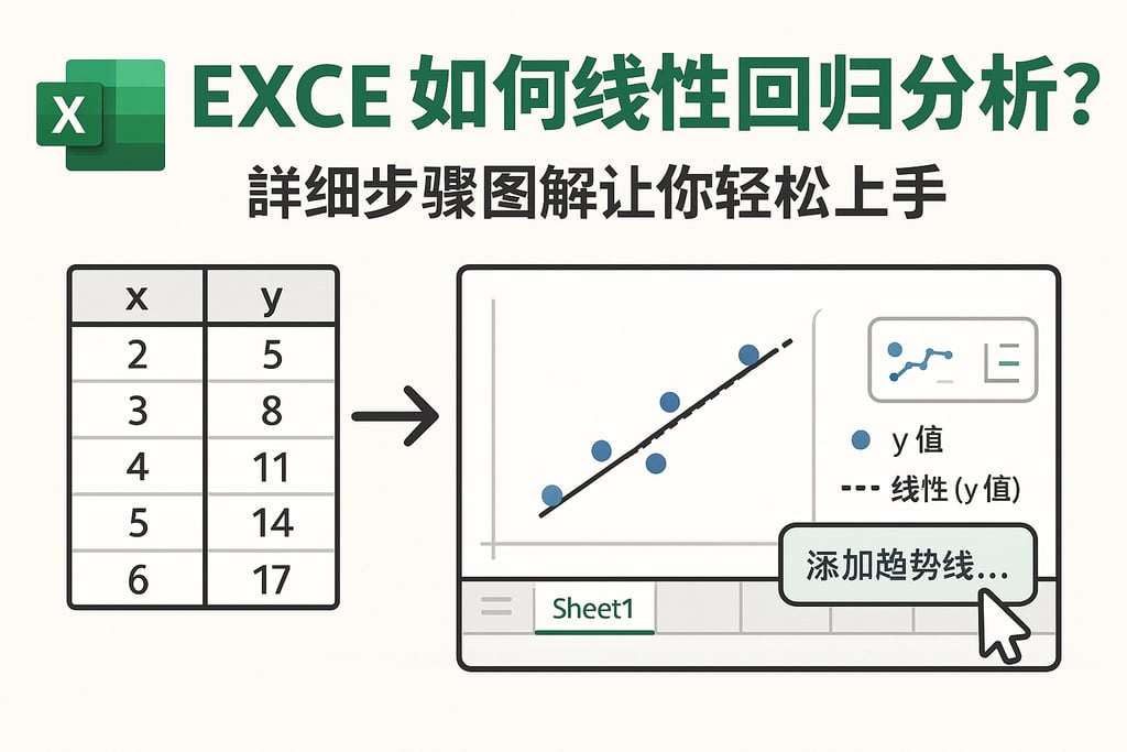 excel如何线性回归分析？详细步骤图解让你轻松上手