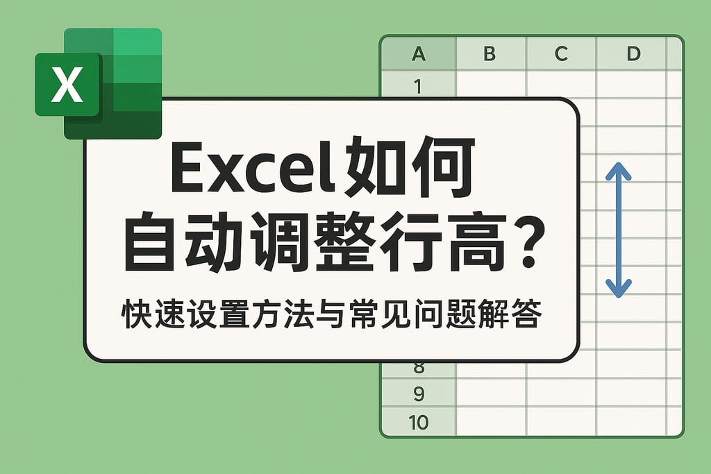 excel如何自动调整行高？快速设置方法与常见问题解答