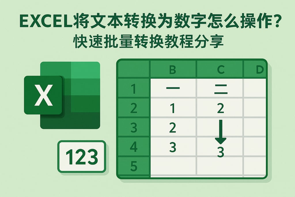 excel将文本转换为数字怎么操作？快速批量转换教程分享
