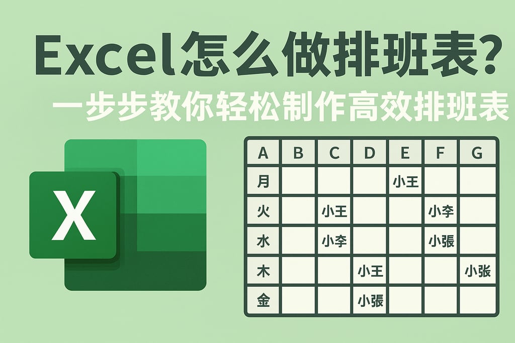 excel怎么做排班表？一步步教你轻松制作高效排班表
