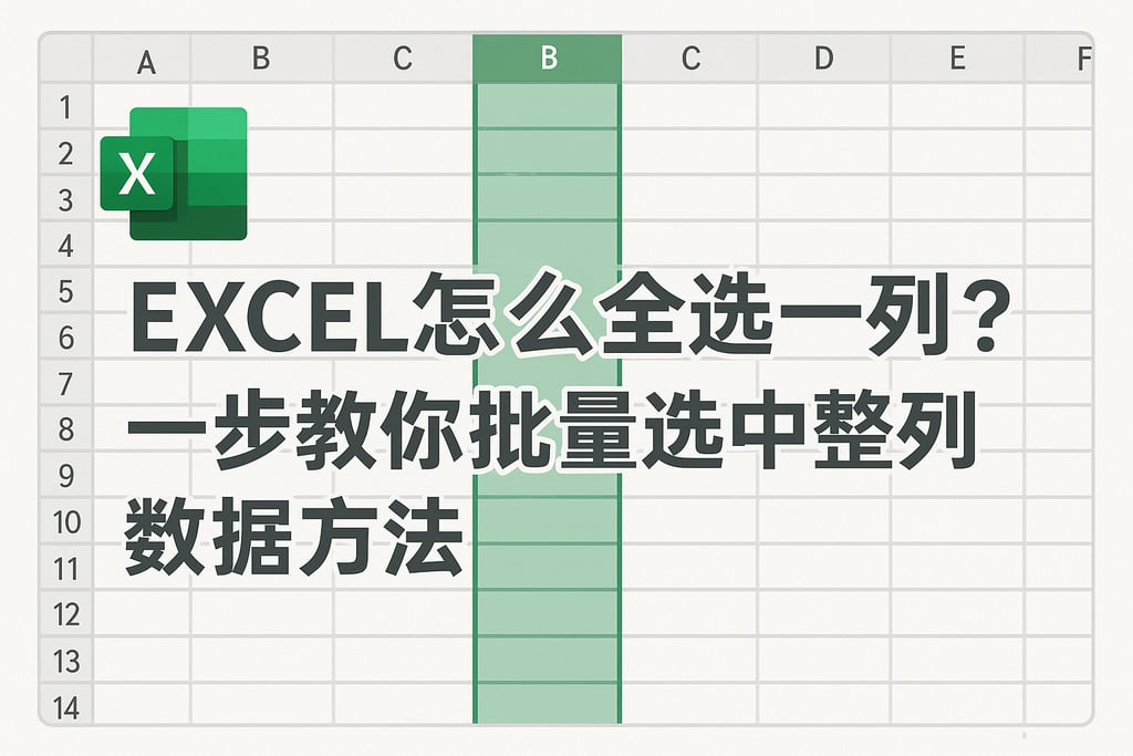 excel怎么全选一列？一步教你批量选中整列数据方法
