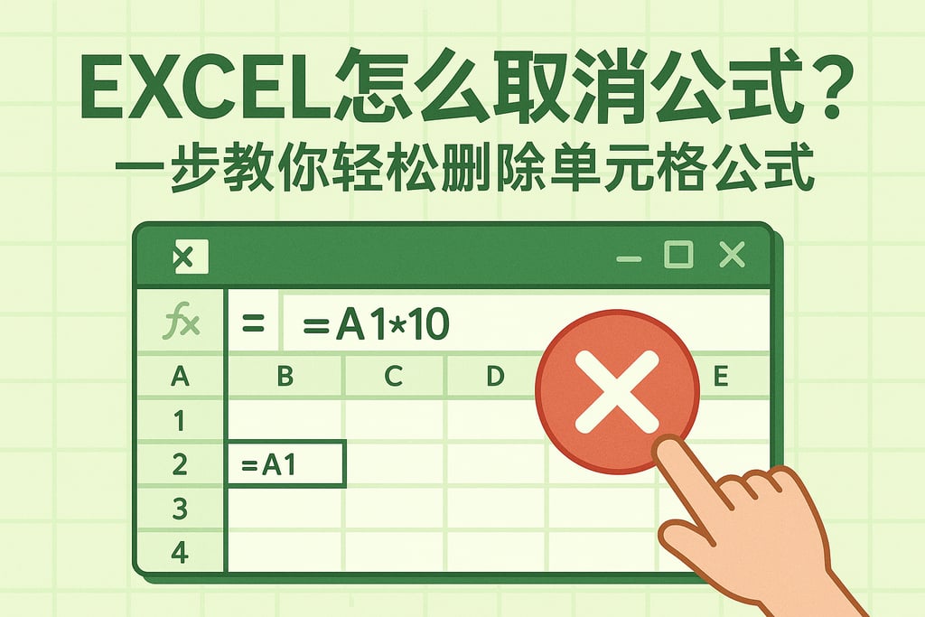 excel怎么取消公式？一步教你轻松删除单元格公式