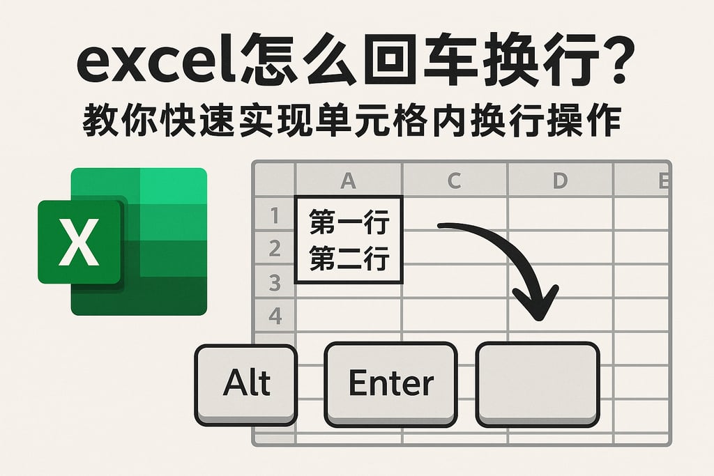 excel怎么回车换行？教你快速实现单元格内换行操作