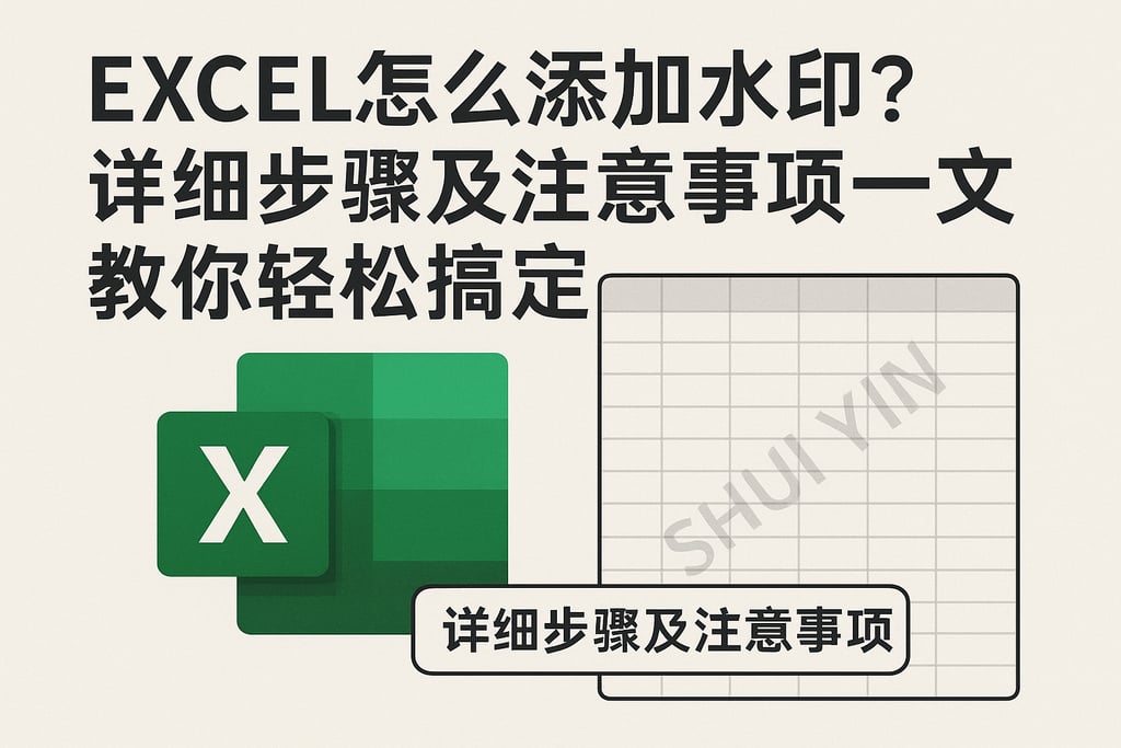 excel怎么添加水印？详细步骤及注意事项一文教你轻松搞定