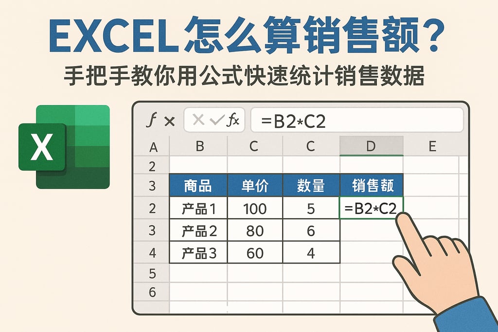 excel怎么算销售额？手把手教你用公式快速统计销售数据