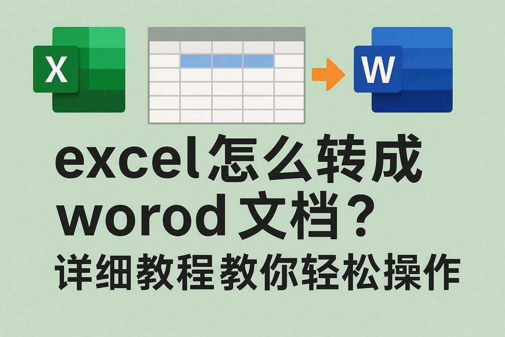 excel怎么转成word文档？详细教程教你轻松操作
