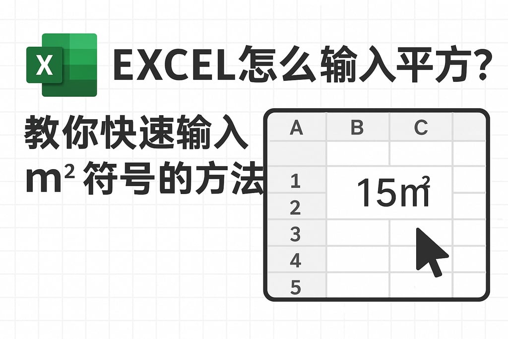 excel怎么输入平方米？教你快速输入㎡符号的方法